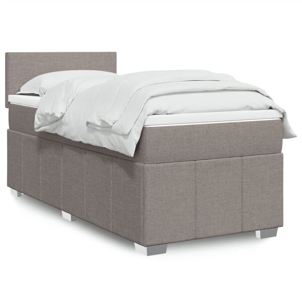 vidaXL &Kappa;&rho;&epsilon;&beta;ά&tau;&iota; Boxspring &mu;&epsilon; &Sigma;&tau;&rho;ώ&mu;&alpha; Taupe 80x200 &epsilon;&kappa;. &Upsilon;&phi;&alpha;&sigma;&mu;ά&tau;&iota;&nu;&omicron;