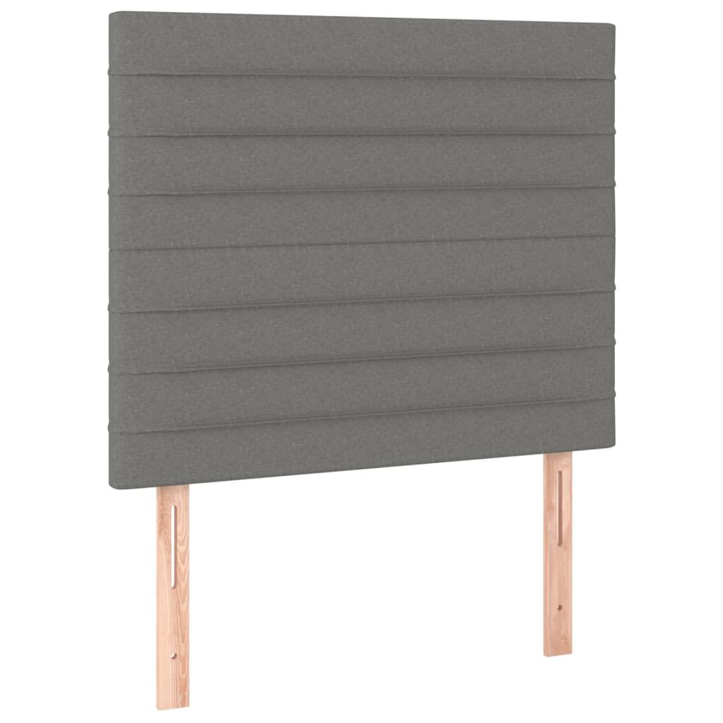 vidaXL Κεφαλάρια Κρεβατιού 2 τεμ. Σκ. Γκρι 100x5x78/88 εκ. Υφασμάτινο
