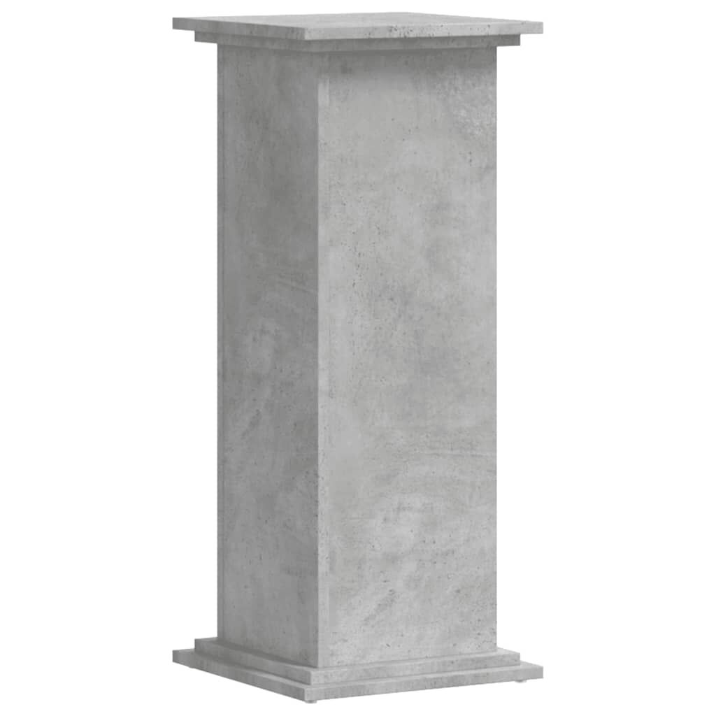 vidaXL Βάσεις Φυτών Γκρι Σκυρ. 33x33x80 εκ. Επεξεργασμένο Ξύλο