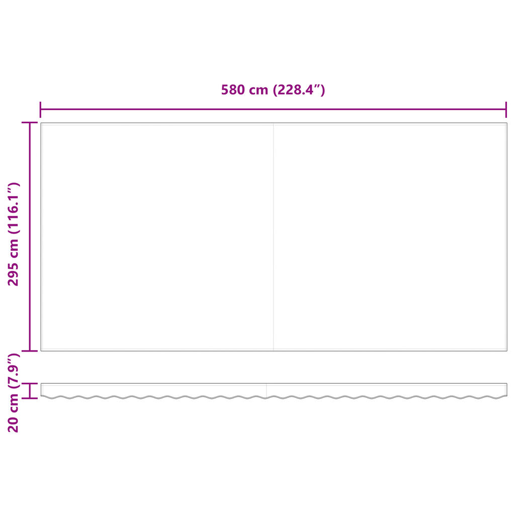 vidaXL Χειροκίνητη Ανασυρόμενη Τέντα Μαύρη 600x300 εκ.