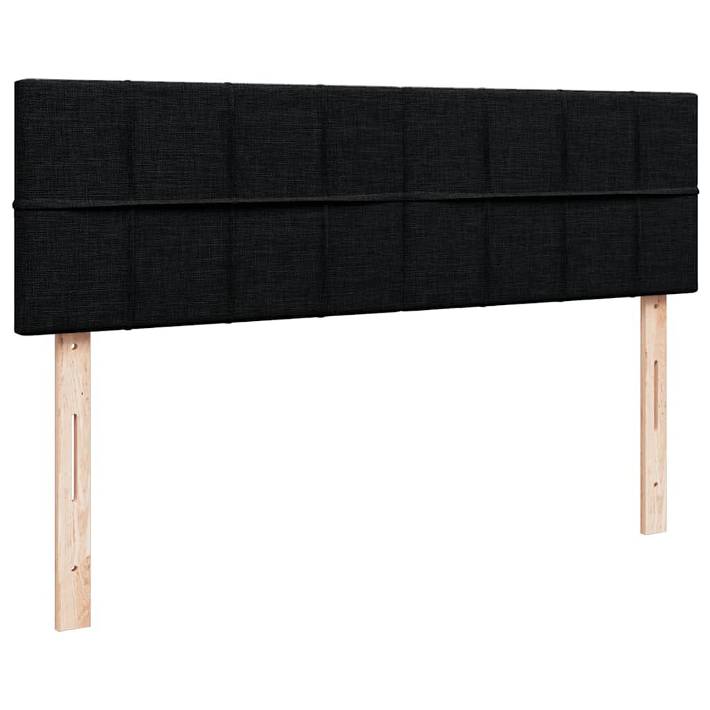 vidaXL Οθωμανικό κρεβάτι με στρώματα Μαύρο 160x200cm Ύφασμα