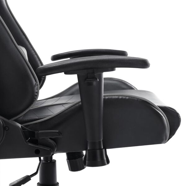 vidaXL Καρέκλα Gaming Μαύρη / Γκρι από Συνθετικό Δέρμα