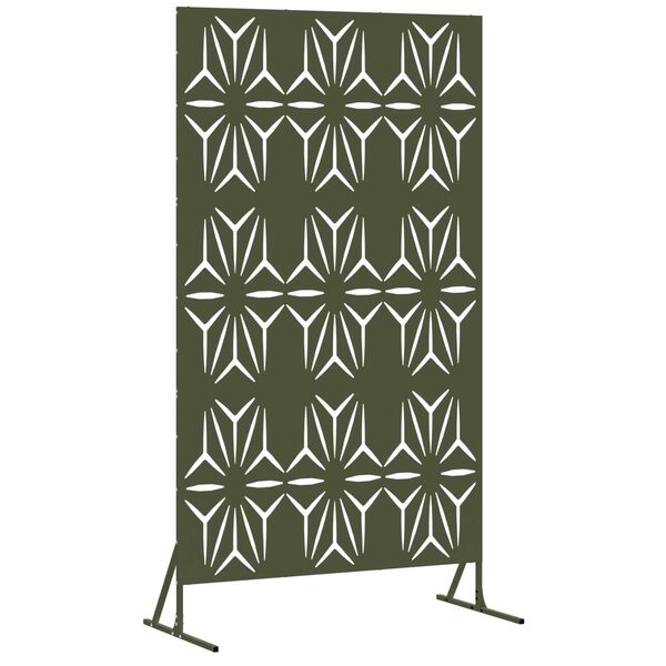 vidaXL Privacy Screen σε Ελιά, 100x50x180 εκ., Χάλυβας