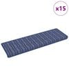 vidaXL Αυτοκόλλητα Ματ Σκαλοπατιών Ριγέ 15 pcs Μπλε 65 x 21 x 4 cm