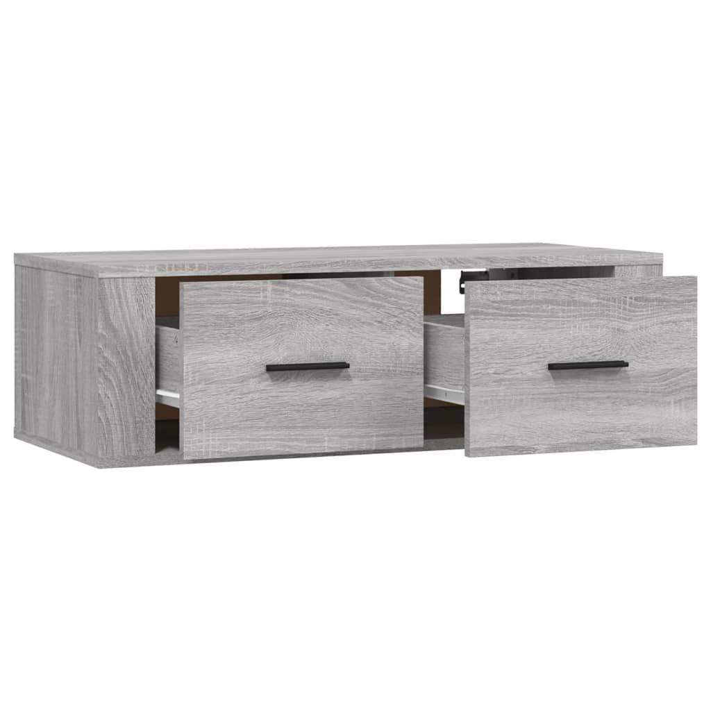 vidaXL Έπιπλο Τηλεόρασης Κρεμαστό Γκρι Sonoma 80x36x25 εκ. Επεξ. Ξύλο