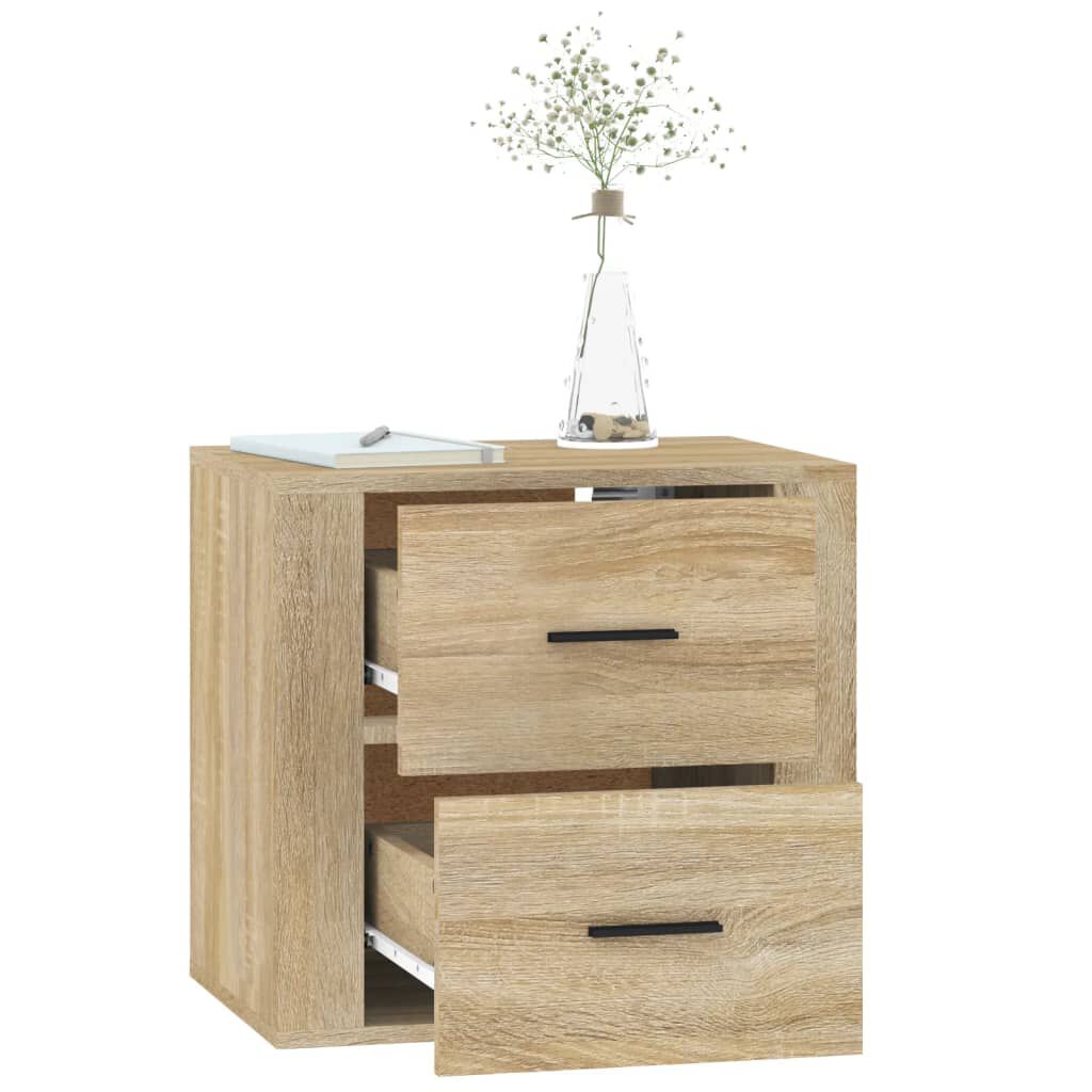 vidaXL Κομοδίνα Επιτοίχιο Sonoma Δρυς 50x36x47 εκ.