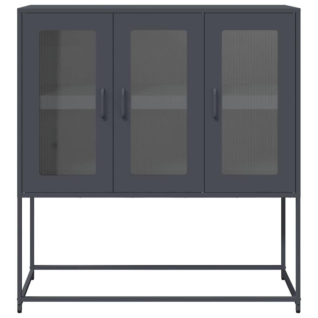 vidaXL Ντουλάπι Ανθρακί 100,5x39x107 εκ. από Χάλυβα Ψυχρής Έλασης