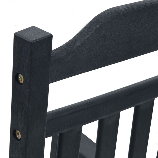 vidaXL Κουνιστή καρέκλα Κήπου Μαύρη 65x84x114 εκ. HDPE