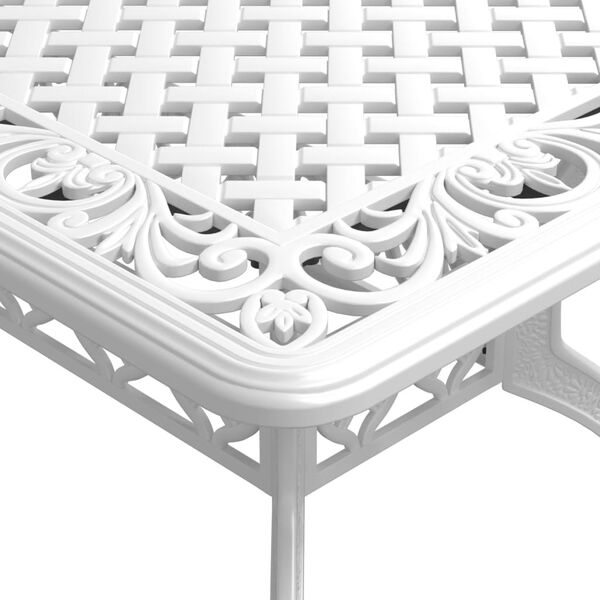 vidaXL Τραπέζι Κήπου Λευκό 150 x 90 x 72 εκ. από Χυτό Αλουμίνιο