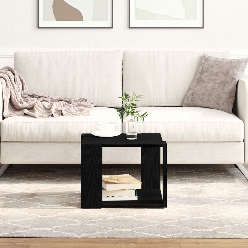 vidaXL Τραπεζάκι Καφέ Μαύρο δρυς 40x40x30 εκ. Κατασκευασμένο ξύλο