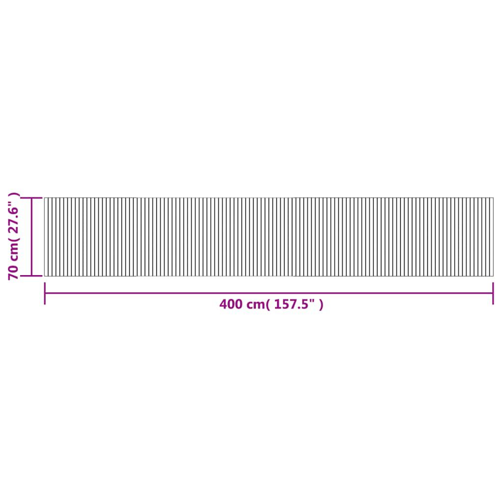 vidaXL Χαλί Ορθογώνιο Καφέ 70 x 400 εκ. Μπαμπού