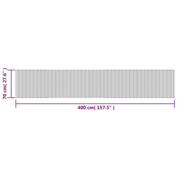 vidaXL Χαλί Ορθογώνιο Καφέ 70 x 400 εκ. Μπαμπού