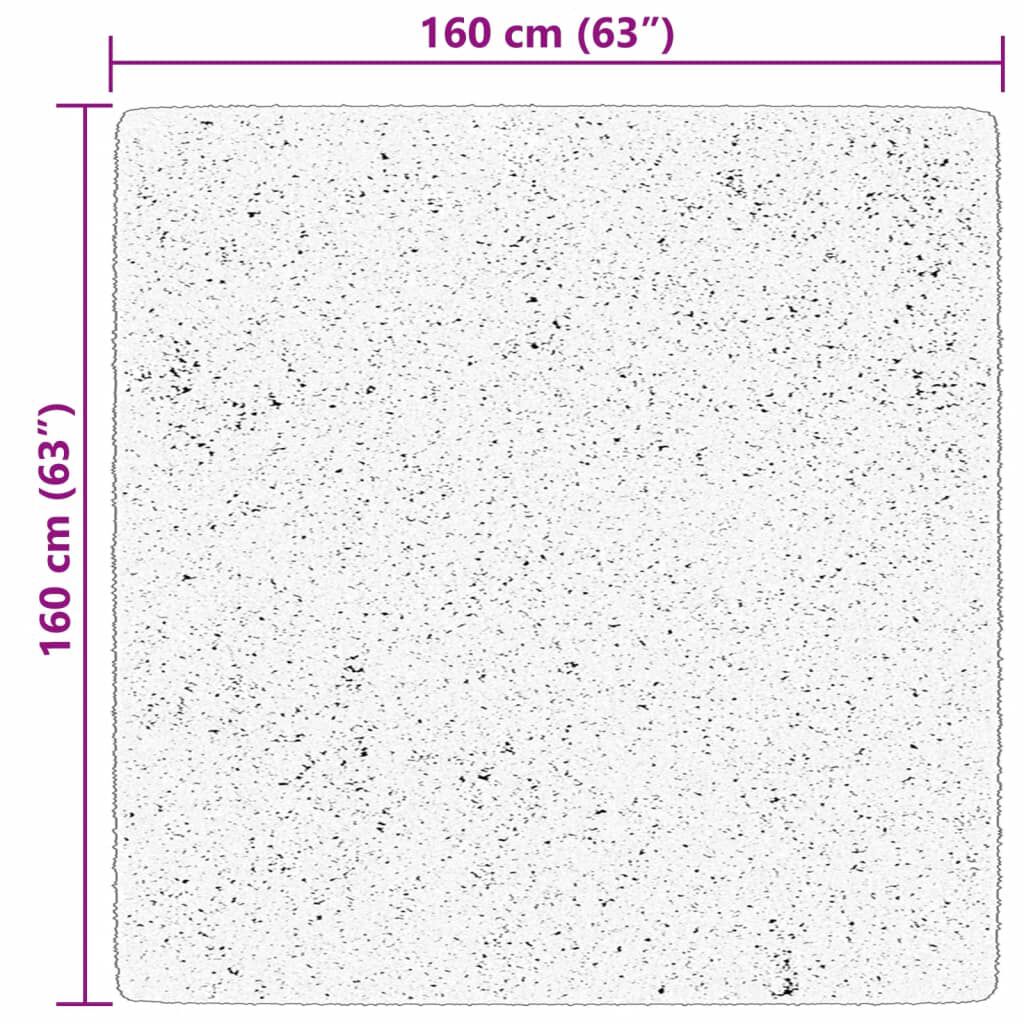 vidaXL Χαλί HUARTE με Κοντό Πέλος Μαλακό/ Πλενόμενο 160x160 εκ.