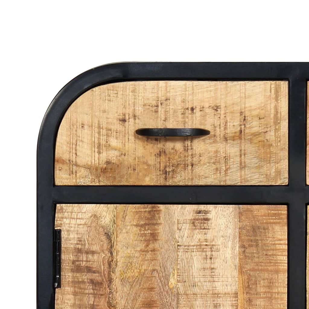 vidaXL Μπουφές Ψηλός 60 x 30 x 75 εκ. Μασίφ Ξύλο Μάνγκο/Σίδηρος