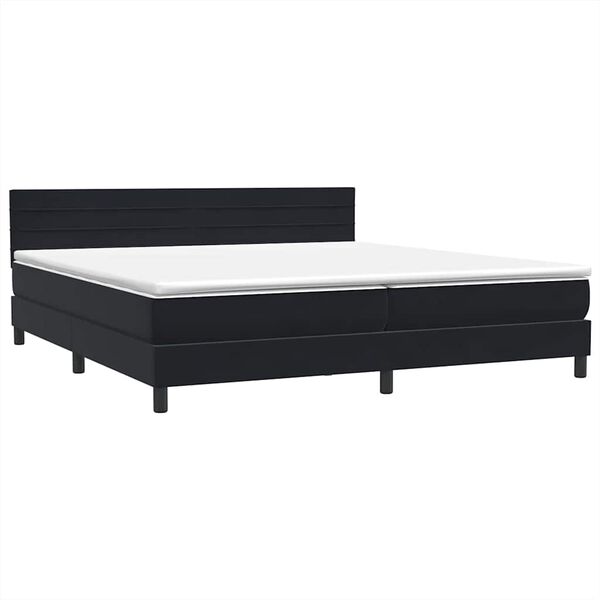 vidaXL &Kappa;&rho;&epsilon;&beta;ά&tau;&iota; Boxspring &mu;&epsilon; &Sigma;&tau;&rho;ώ&mu;&alpha; &Mu;&alpha;ύ&rho;&omicron; 200x210 &epsilon;&kappa;. &Beta;&epsilon;&lambda;&omicron;ύ&delta;&iota;&nu;&omicron;