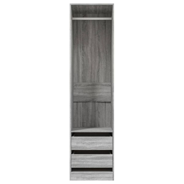vidaXL Ντουλάπα με Συρτάρια Γκρι Sonoma 50 x 50 x 200 εκ Επεξεργ. Ξύλο