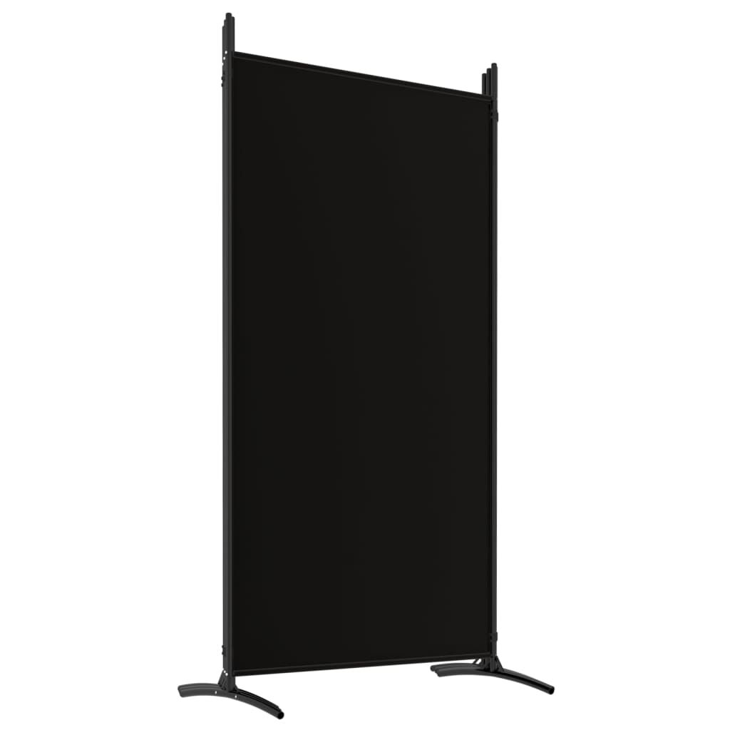 vidaXL Διαχωριστικό Δωματίου με 6 Πάνελ Μαύρο 520x180 εκ. από Ύφασμα