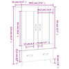 vidaXL Ντουλάπα Γκρι Σκυροδέματος 69,5 x 31 x 115 εκ. Επεξεργ. Ξύλο