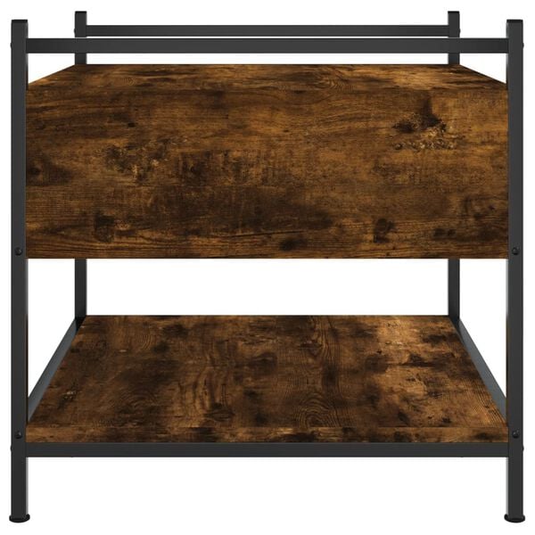 vidaXL Τραπεζάκι Σαλονιού Καπνιστή Δρυς 50x50x50 εκ. Επεξεργασμ. Ξύλο