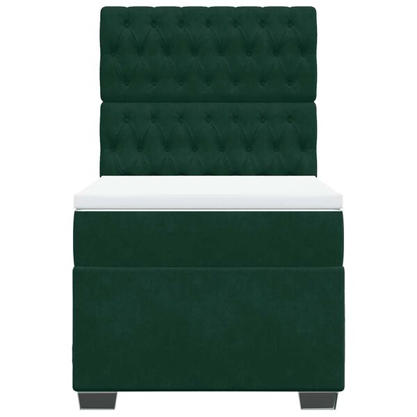 vidaXL &Kappa;&rho;&epsilon;&beta;ά&tau;&iota; Boxspring &mu;&epsilon; &Sigma;&tau;&rho;ώ&mu;&alpha; &Sigma;&kappa;&omicron;ύ&rho;&omicron; &Pi;&rho;ά&sigma;&iota;&nu;&omicron; 90x200 &epsilon;&kappa;. &Beta;&epsilon;&lambda;&omicron;ύ&delta;&iota;&nu;&omicron;