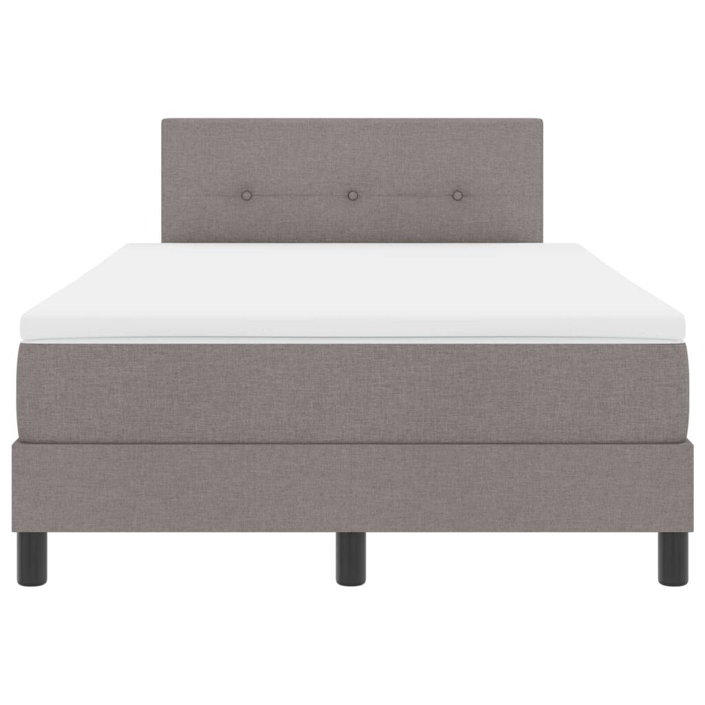 vidaXL Κρεβάτι Box Spring με Μαξιλάρι & LED Ταμπά 120x200 εκ. Υφάσματος