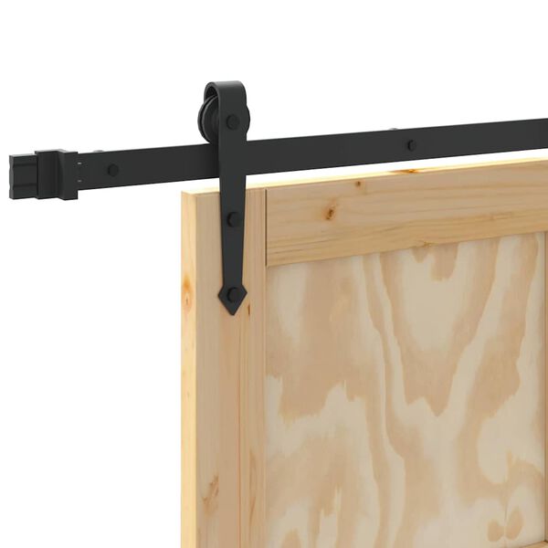 vidaXL Συρόμενη Πόρτα ORKDAL Καφέ 73.5 x 211 εκ Μασίφ ξύλο πεύκου
