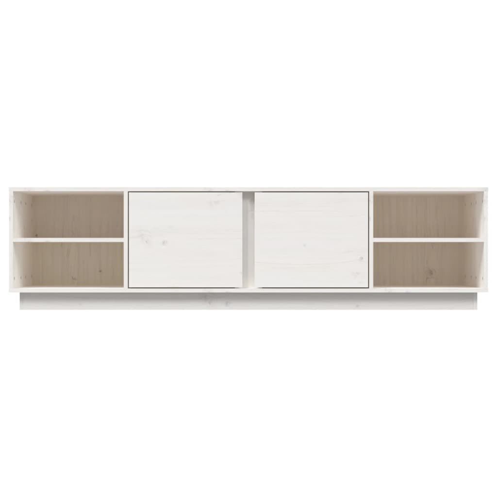 vidaXL Έπιπλο Τηλεόρασης Λευκό 156 x 40 x 40 εκ. από Μασίφ Ξύλο Πεύκου
