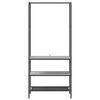vidaXL Ράφι ρούχων με ράφια Γκρι sonoma 77 x 30 x 171 εκ