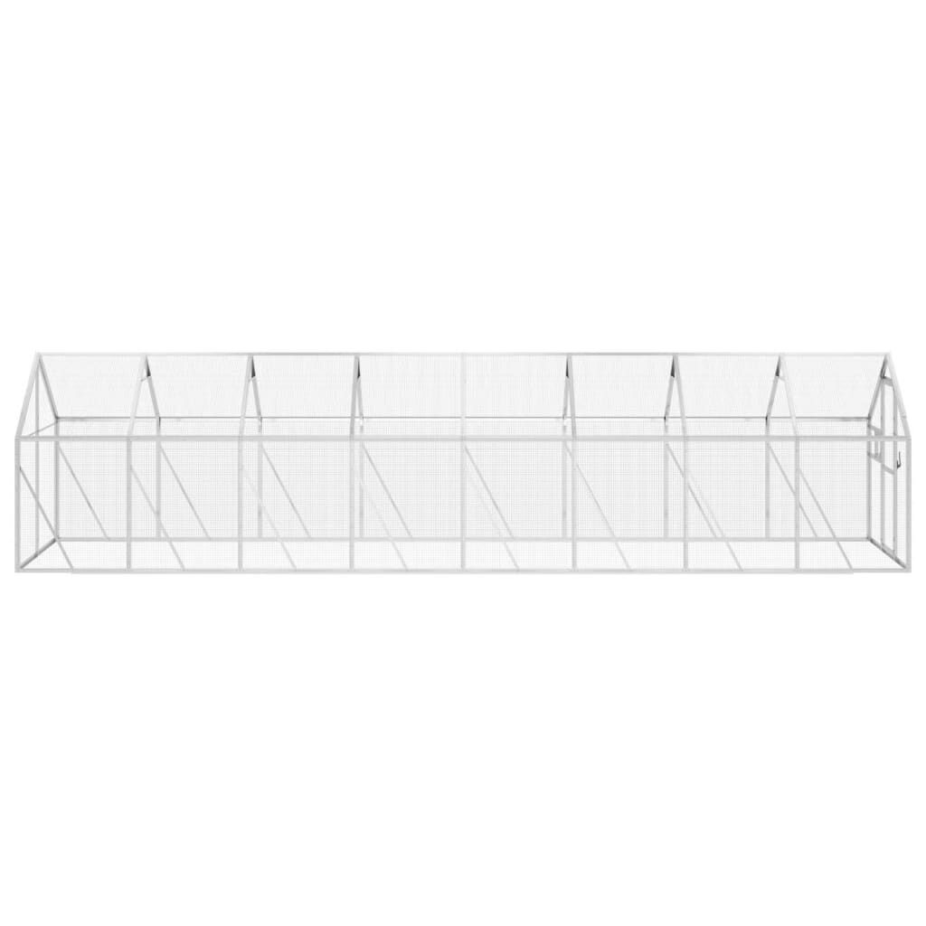 vidaXL Κλουβί Ασημένιο 1,79 x 8 x 1,85 μ. από Αλουμίνιο