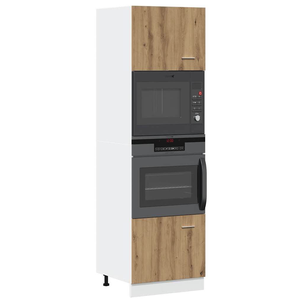 vidaXL Ντουλάπι φούρνου μικροκυμάτων Lyon Artisan Oak