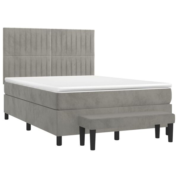vidaXL &Kappa;&rho;&epsilon;&beta;ά&tau;&iota; Boxspring &mu;&epsilon; &Sigma;&tau;&rho;ώ&mu;&alpha; &Alpha;&nu;&omicron;&iota;&chi;&tau;ό &Gamma;&kappa;&rho;&iota; 140x200 &epsilon;&kappa;. &Beta;&epsilon;&lambda;&omicron;ύ&delta;&iota;&nu;&omicron;