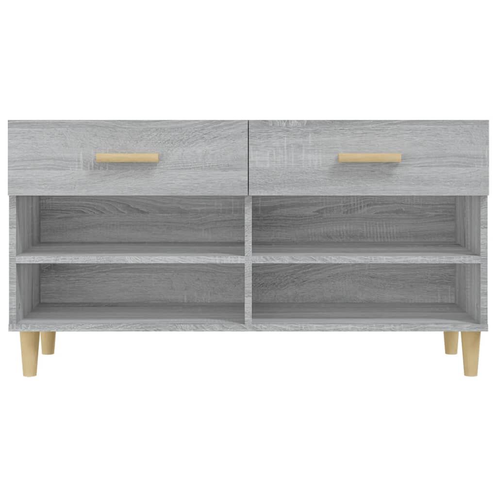 vidaXL Παπουτσοθήκη Γκρι Sonoma 102x35x55 εκ. από Επεξεργασμένο Ξύλο