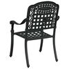 vidaXL Καρέκλα Κήπου 2 pcs Μαύρο 55 x 56.5 x 91εκ Αλουμίνιο
