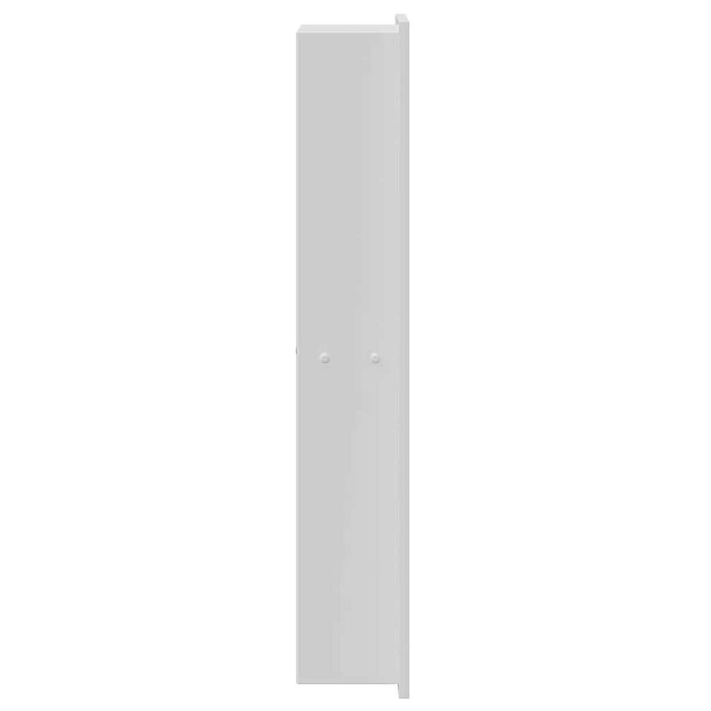 vidaXL Νίτσα Μπάνιου Λευκό 60 x 20 x 9.5 εκ Ανοξείδωτο ατσάλι