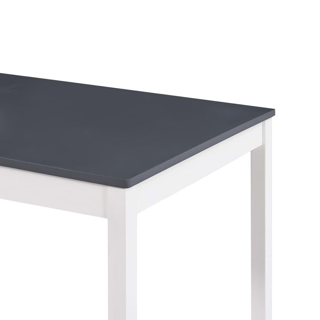 vidaXL Τραπεζαρία Λευκή / Γκρι 180 x 90 x 73 εκ. από Ξύλο Πεύκου