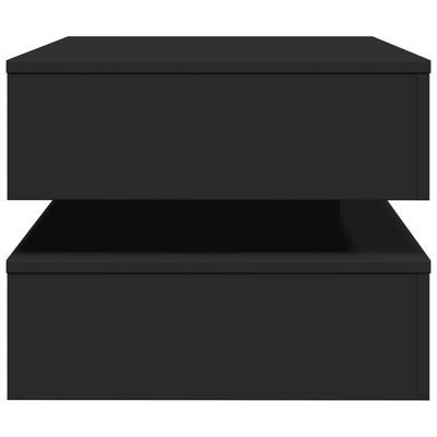 vidaXL Τραπεζάκι Σαλονιού με LED Μαύρο 90 x 50 x 40 εκ.