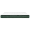 vidaXL Στρώμα με Pocket Springs Σκούρο Πράσινο 160x220x20 εκ Βελούδινο