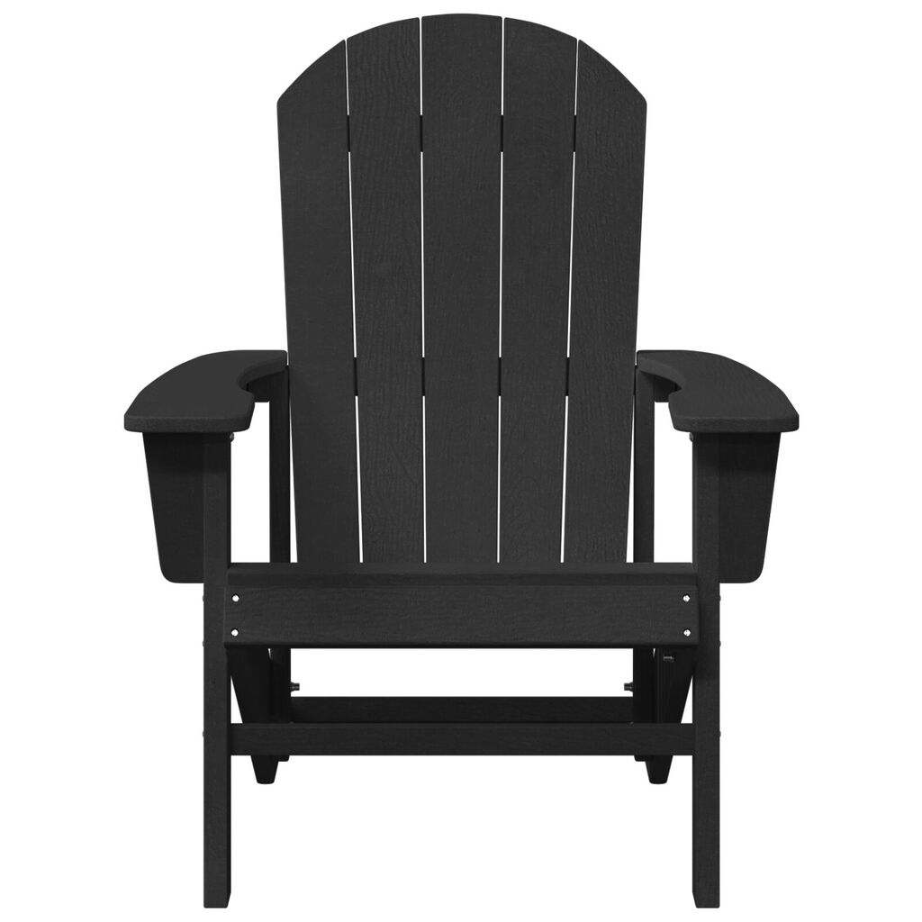 vidaXL Καρέκλα Adirondack Μαύρη 74x82x91 εκ. HDPE