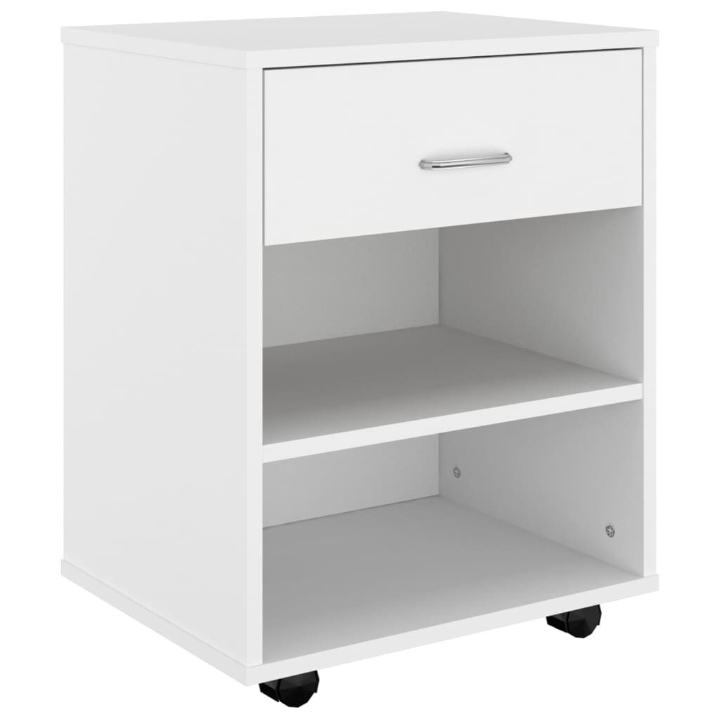 vidaXL Ντουλάπι Τροχήλατο Λευκό 46 x 36 x 59 εκ. από Επεξ. Ξύλο