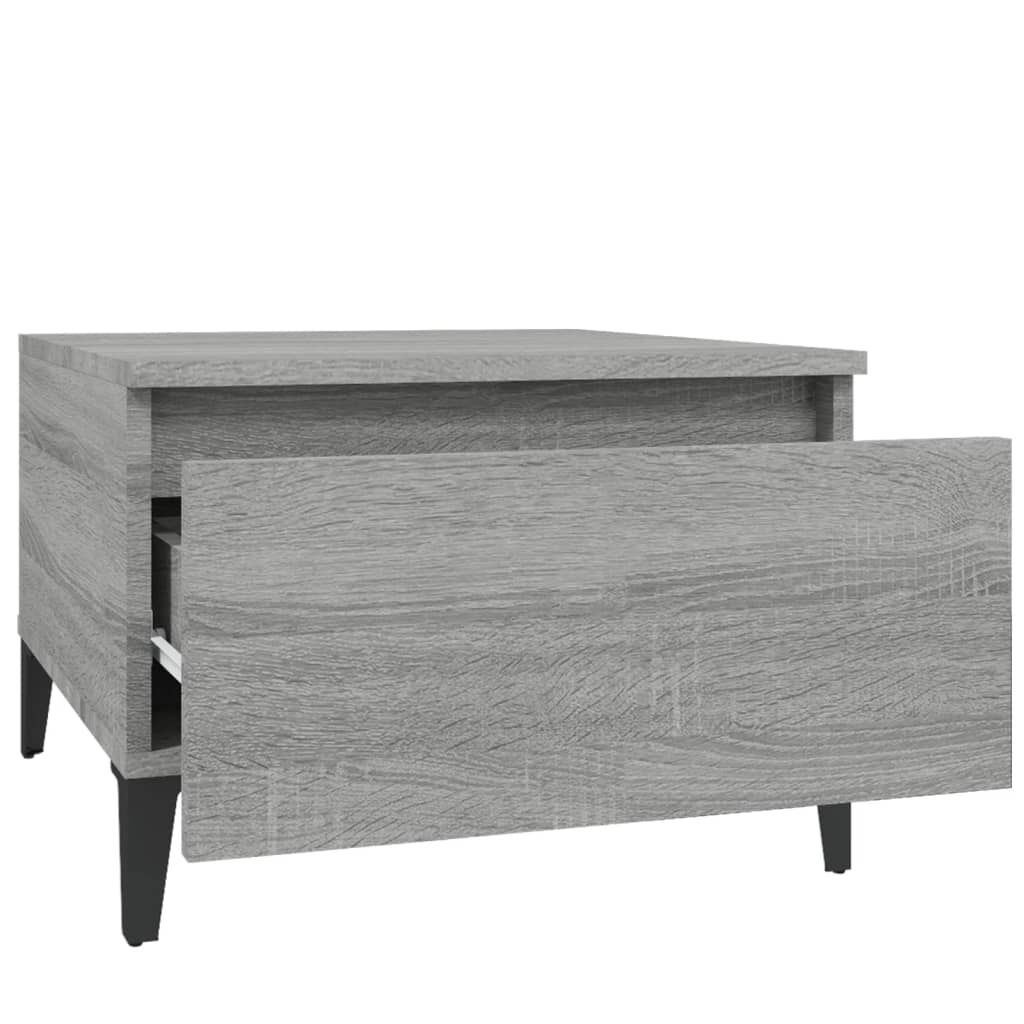 vidaXL Τραπεζάκια Σαλονιού 2 τεμ. Γκρι Sonoma 50x46x35 εκ. Επεξ. Ξύλο