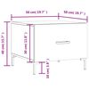 vidaXL Τραπεζάκι Σαλονιού Καφέ Δρυς 50x50x40 εκ. Επεξεργασμένο Ξύλο