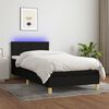 vidaXL &Kappa;&rho;&epsilon;&beta;ά&tau;&iota; Boxspring &mu;&epsilon; &Sigma;&tau;&rho;ώ&mu;&alpha; & LED &Mu;&alpha;ύ&rho;&omicron; 90x200 &epsilon;&kappa;. &Upsilon;&phi;&alpha;&sigma;&mu;ά&tau;&iota;&nu;&omicron;