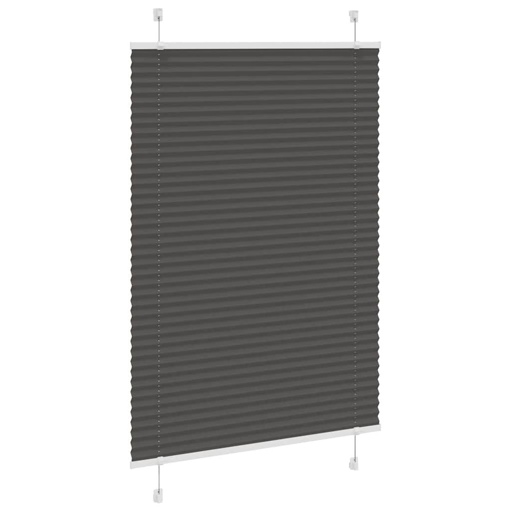 vidaXL Πλισέ περσίδα Μαύρο 95x100 cm Πλάτος υφάσματος 94,4 cm