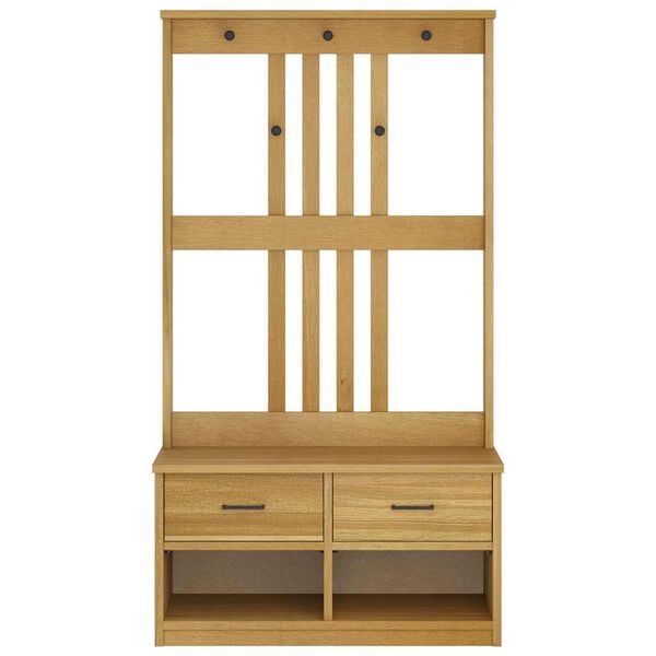 vidaXL Δέντρο χωλ "SANDNES" 87x40x159,5 εκ. Πεύκο μασίφ ξύλο