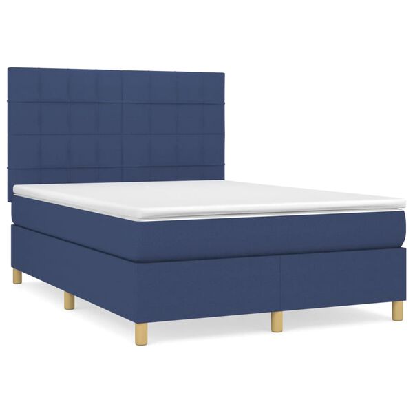vidaXL &Kappa;&rho;&epsilon;&beta;ά&tau;&iota; Boxspring &mu;&epsilon; &Sigma;&tau;&rho;ώ&mu;&alpha; &Mu;&pi;&lambda;&epsilon; 140x190 &epsilon;&kappa;. &Upsilon;&phi;&alpha;&sigma;&mu;ά&tau;&iota;&nu;&omicron;