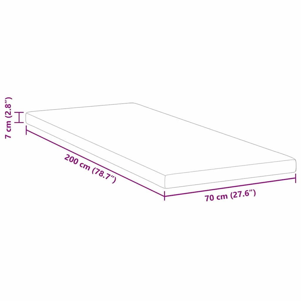 vidaXL Στρώματα Λευκό 70 x 200 cm 100% ύφασμα πολυεστέρα με τζακάρ