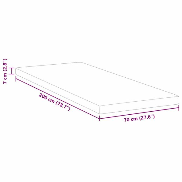 vidaXL Στρώματα Λευκό 70 x 200 cm 100% ύφασμα πολυεστέρα με τζακάρ