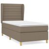 vidaXL Κρεβάτι Boxspring με Στρώμα Taupe 80x200 εκ. Υφασμάτινο