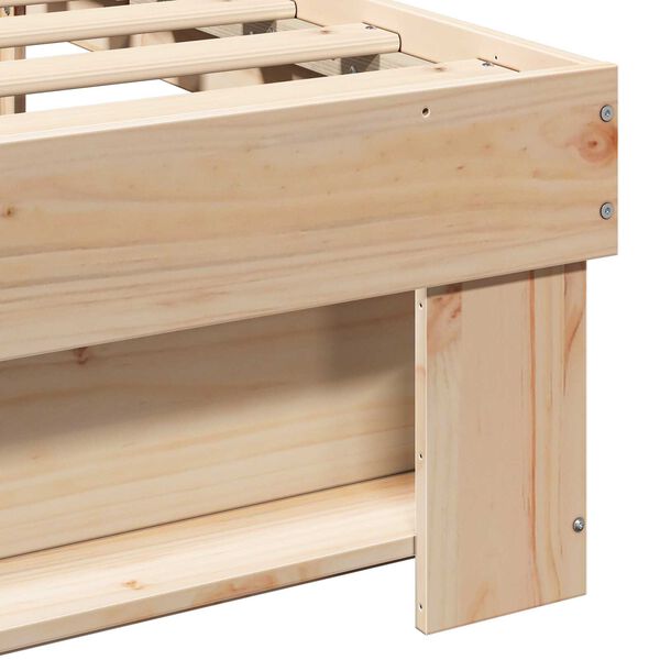vidaXL Σκελετός Κρεβατιού Καφέ 80 x 200 cm Συμπαγές ξύλο πεύκου