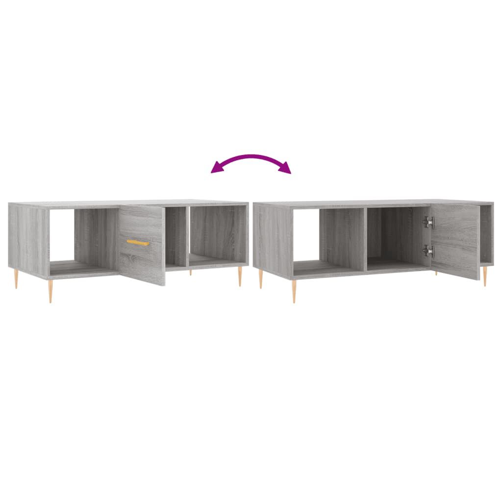 vidaXL Τραπεζάκι Σαλονιού Γκρι Sonoma 102x50x40 εκ. Επεξεργασμένο Ξύλο